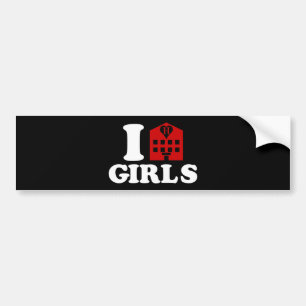 I Love Hotel Girls Bumper Sticker