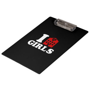 I Love Hotel Girls Clipboard