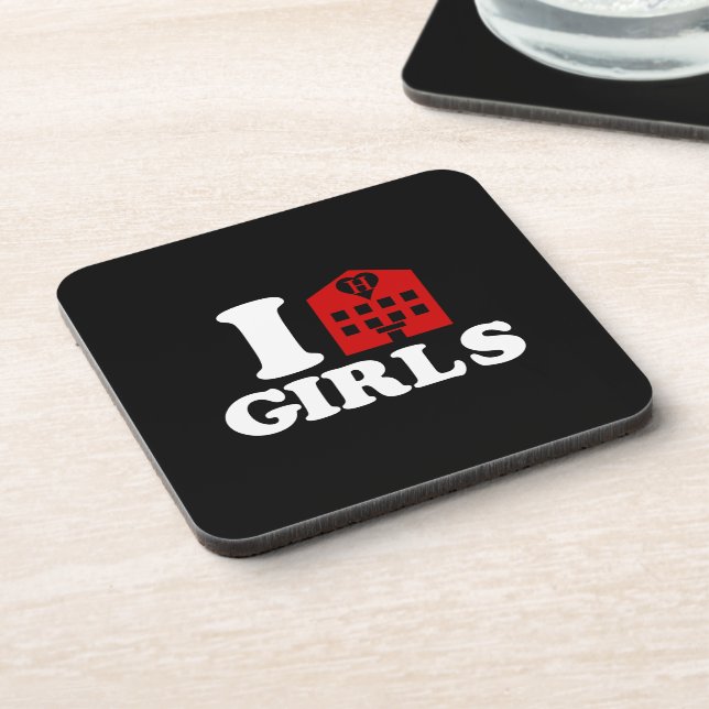 I Love Hotel Girls Coaster (Left Side)