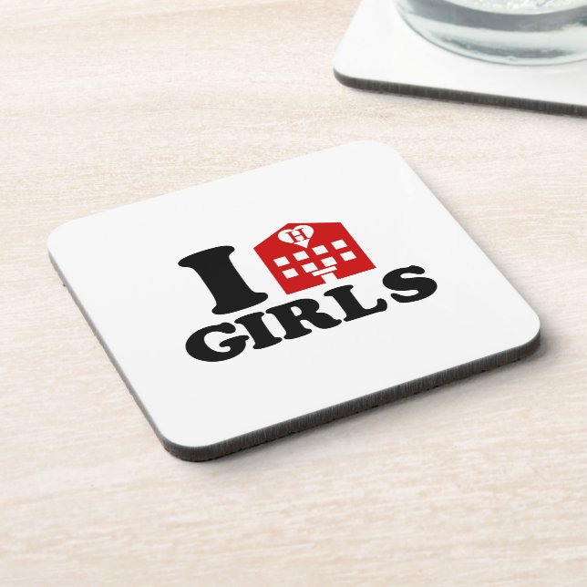I Love Hotel Girls Coaster (Left Side)