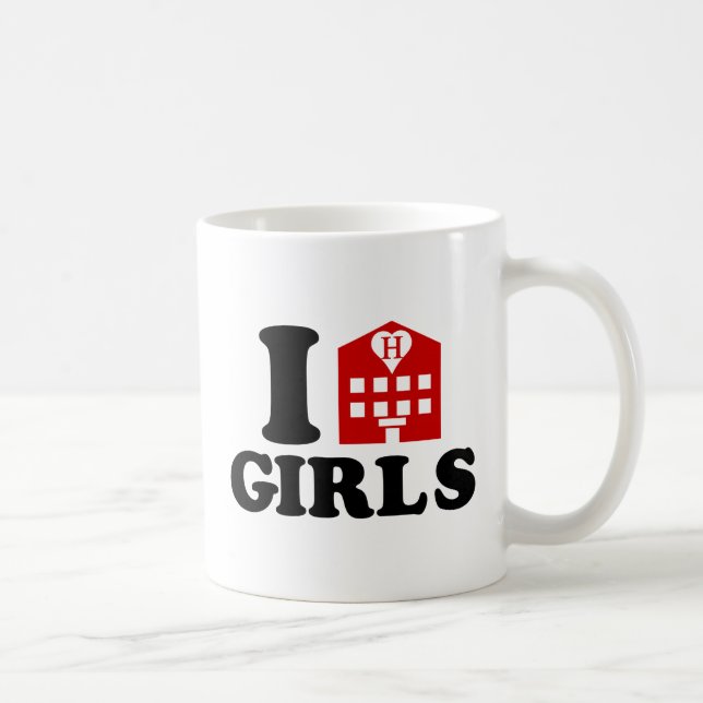 I Love Hotel Girls Coffee Mug (Right)