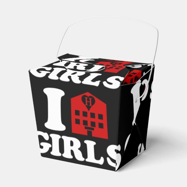 I Love Hotel Girls Favour Box (Front Side)
