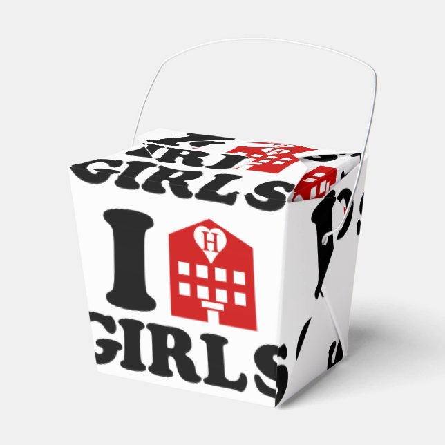 I Love Hotel Girls Favour Box (Front Side)
