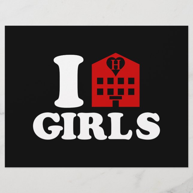 I Love Hotel Girls Flyer (Front)