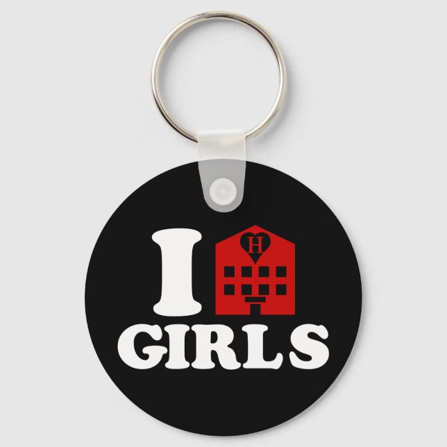 I Love Hotel Girls Key Ring (Front)