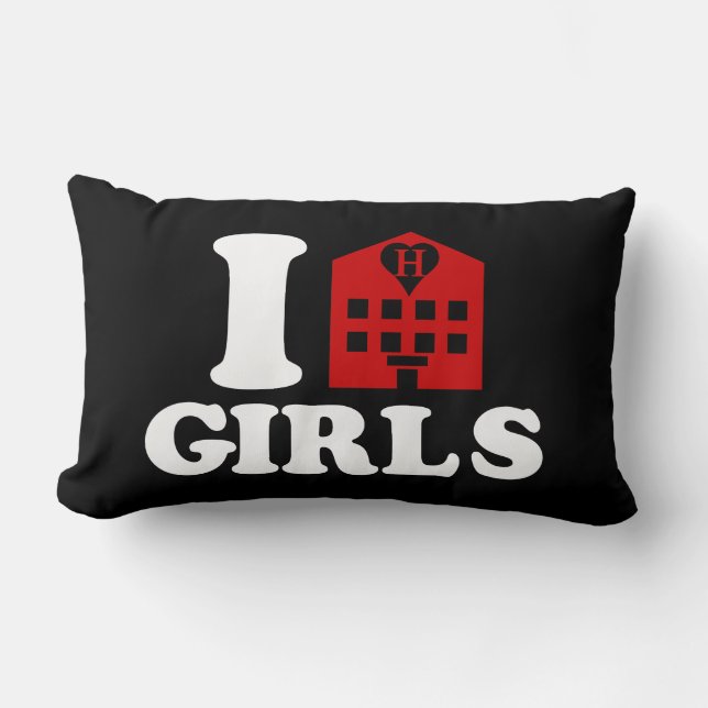 I Love Hotel Girls Lumbar Cushion (Front)