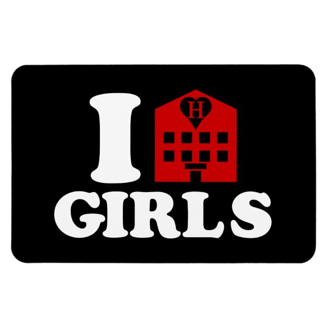 I Love Hotel Girls Magnet (Horizontal)