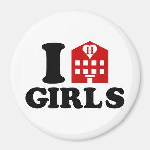 I Love Hotel Girls Magnet