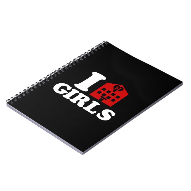 I Love Hotel Girls Notebook (Left Side)