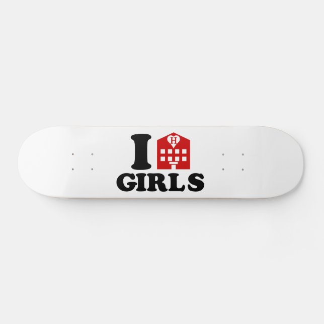 I Love Hotel Girls Skateboard (Horz)