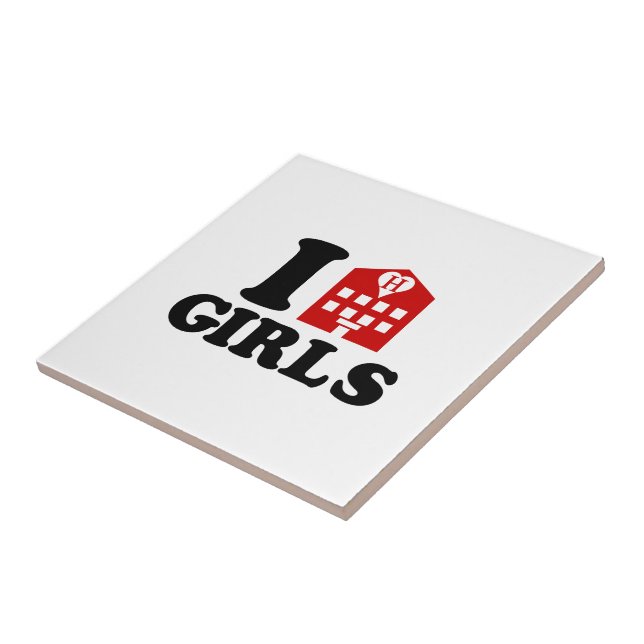 I Love Hotel Girls Tile (Side)
