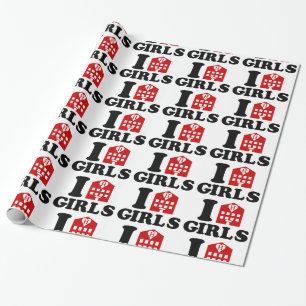 I Love Hotel Girls Wrapping Paper
