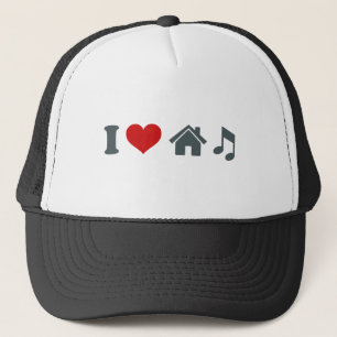 I Love House Music Baseball Hat   Ibiza Dancing