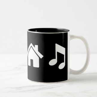I Love House Music Black Coffee Mug