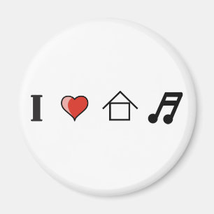 I Love House Music Club Clubbing Magnet