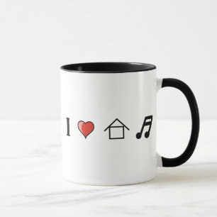 I Love House Music Club Clubbing Mug