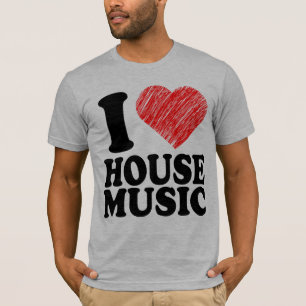 I Love House Music Heart Art Cool Tee T Shirt