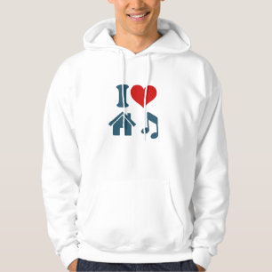 I Love House Music Hoodie   Ibiza Gifts