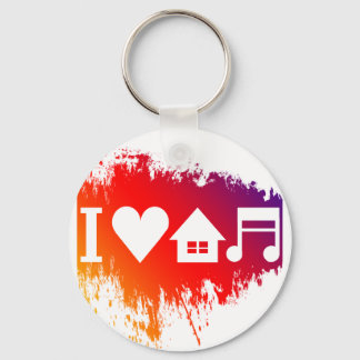 I love house music key ring