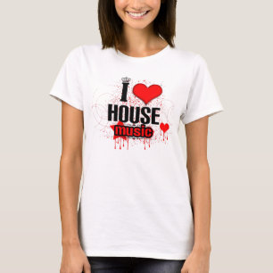 I Love House Music Ladies Tee