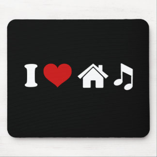 I Love House Music Mouse pad | Ibiza Party Gifts