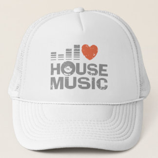 I Love House Music Trucker Hat