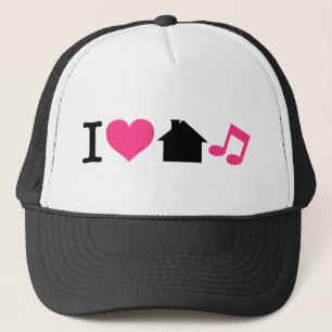 I Love House Music Trucker Hat