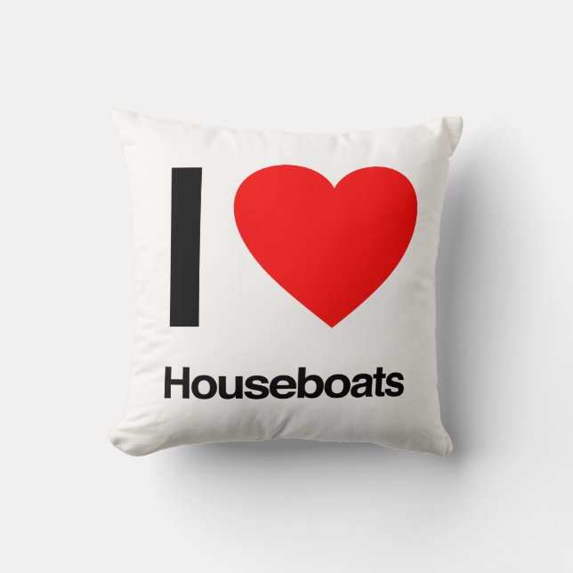 i love houseboats cushion (Front)