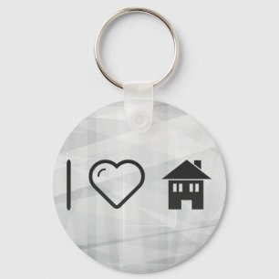 I Love Houses Key Ring