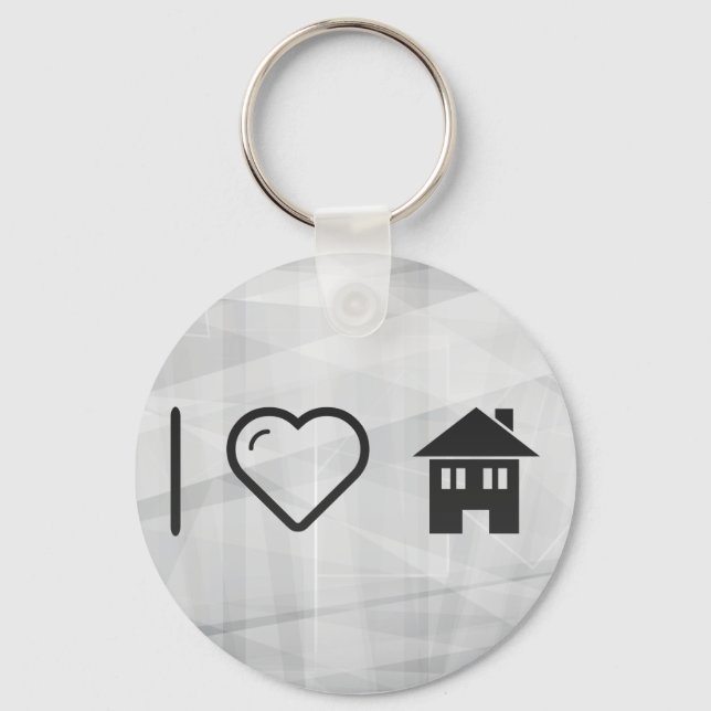 I Love Houses Key Ring (Front)
