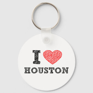 I Love Houston Key Ring