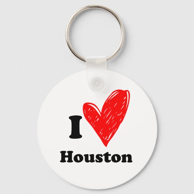 I love Houston Key Ring (Front)