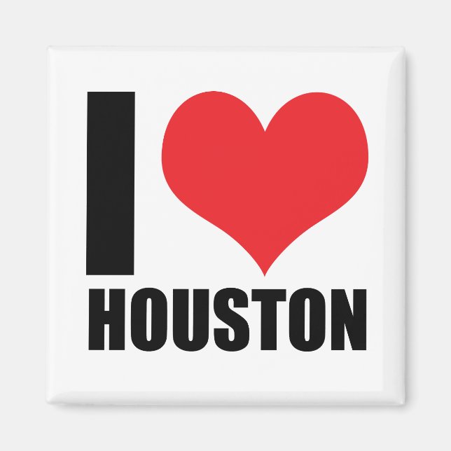 I love Houston Magnet (Front)