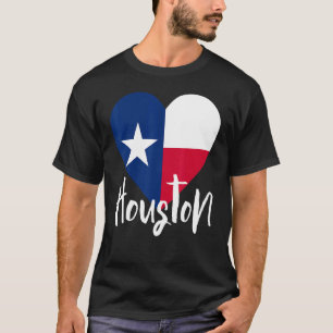I Love Houston Texas Tx Flag Lonestar Heart T-Shirt