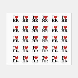 I ❤️ Love HR Clothing Sticker - HR Dept. Staff