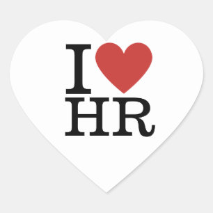 I ❤️ Love HR Heart Sticker - HR Department/Staff
