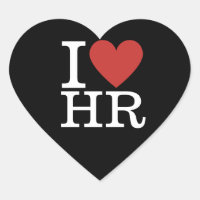 I ❤️ Love HR Heart Sticker - HR Department/Staff