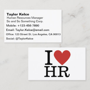 I ❤️ Love HR  - HR Department/Staff -  Business Card