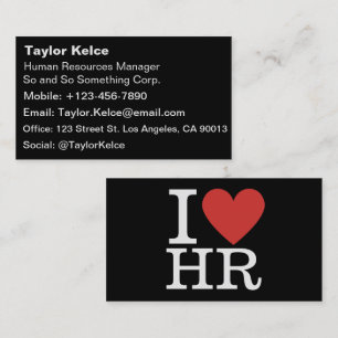 I ❤️ Love HR  - HR Department/Staff -  Business Card