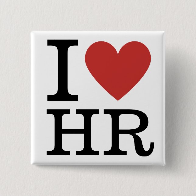 I ❤️ Love HR - HR Dept. - Pin Button  (Front)