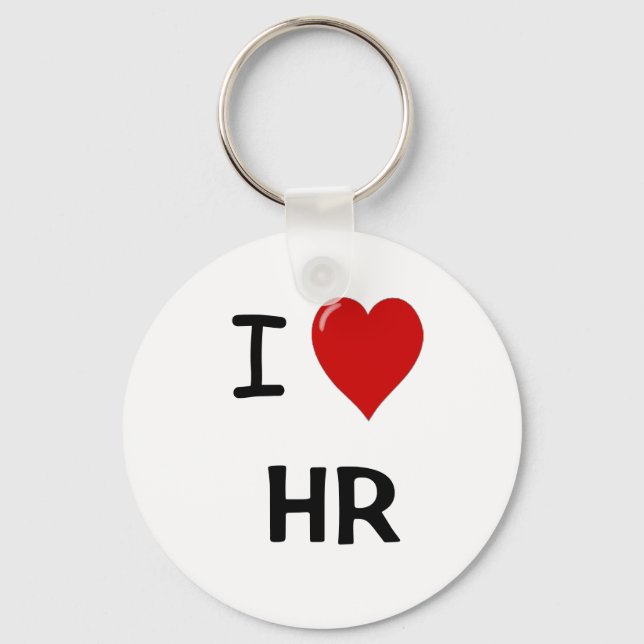 I Love HR Key Ring (Front)