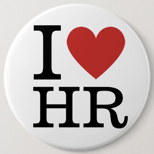 I ❤️ Love HR Pin Button - HR Department/Staff