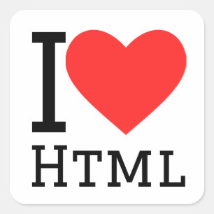 I love html square sticker