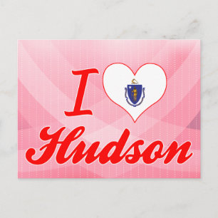I Love Hudson, Massachusetts Postcard
