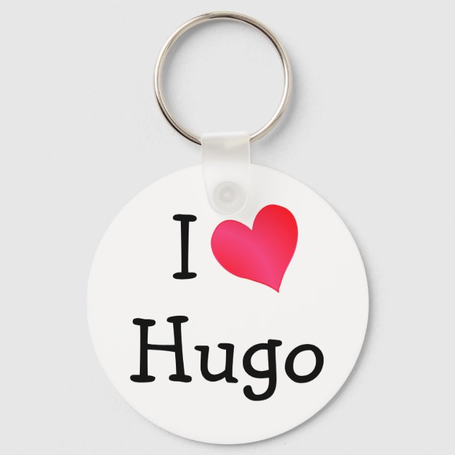 I Love Hugo Key Ring (Front)
