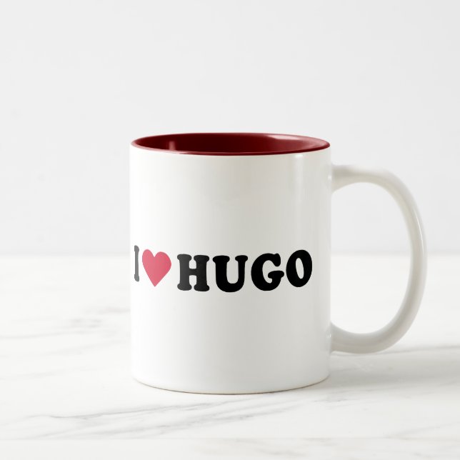 I LOVE HUGO Two-Tone COFFEE MUG (Right)