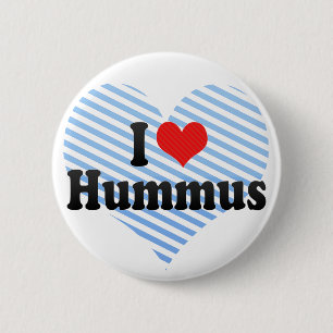 I Love Hummus 6 Cm Round Badge