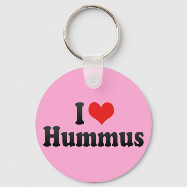 I Love Hummus Key Ring (Front)