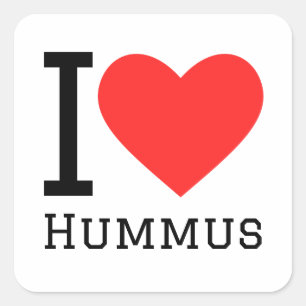 I love hummus square sticker