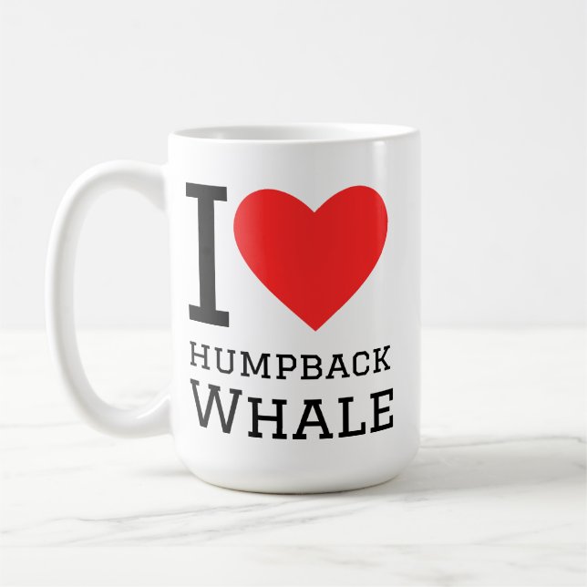 I love humpback whale coffee mug (Left)